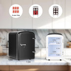 Mini Fridge,Skincare Fridge,Portable 4-Liter Capacity Makeup Fridge,Ideal for Bedroom, Dorm, Car and Office Use,Thermoelectric Cooler and Warmer,Car Fridge (Black)