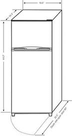 2-Gig RC-2450SLG 4.5 cu. ft. Compact Mini Refrigerator with Top Mount Freezer