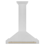 ZLINE 36 ZLINE Autograph Edition DuraSnow Stainless Steel Range Hood with DuraSnow and Gold Handle (KB4SNZ-36-G)