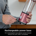 Ninja Blast Portable Blender, Cordless, 18oz. Vessel, Personal Blender for Shakes & Smoothies, BPA Free, Leakproof Lid & Sip Spout, USB-C Rechargeable, Dishwasher Safe Parts, Metallic Purple,