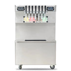 Kolice Commercial ETL 7 Flavors Soft Serve Ice Cream Machine,Frozen Yogurt Ice Cream Maker-Transperant Dispenser,Upper Tanks Coolated