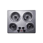 24" Wide 240V 4-Burner Coil Cooktop