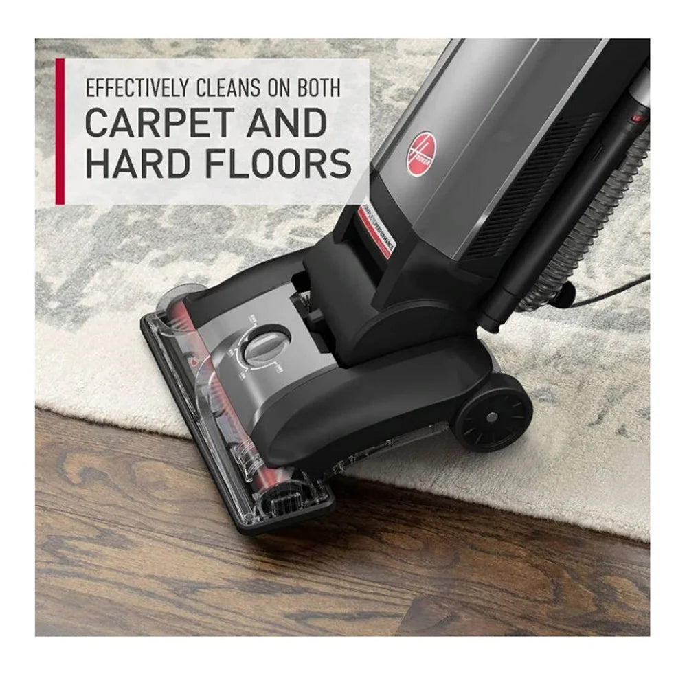 Hoover Bagged Upright Vacuum, Advanced Complete Performance, Pet Friendly, Powerful Suction, Extended Reach, 2-in-1 Pet Tool, Dusting Brush, Crevice & Upholstery Tool, UH30650PC, Grey