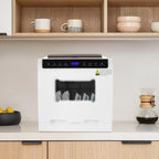 User-Friendly Dishwasher, Touchscreen Control with Visual Window, Top-Load Design with Sunken Handle, Easy for Elderly Users
