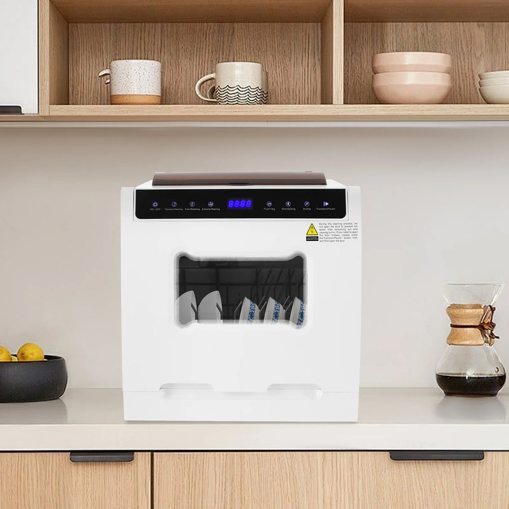 Compact Dishwasher, 18.11in Width with 4-6 Place Settings, 5 Wash Modes and Disinfection Function, Ideal for Apartments and RVs