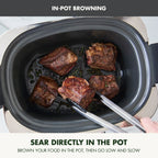 GreenPan 6-Quart, 14-in-1 Slow Cooker, Family Size, Ceramic Nonstick, Dishwasher Safe Parts, Black