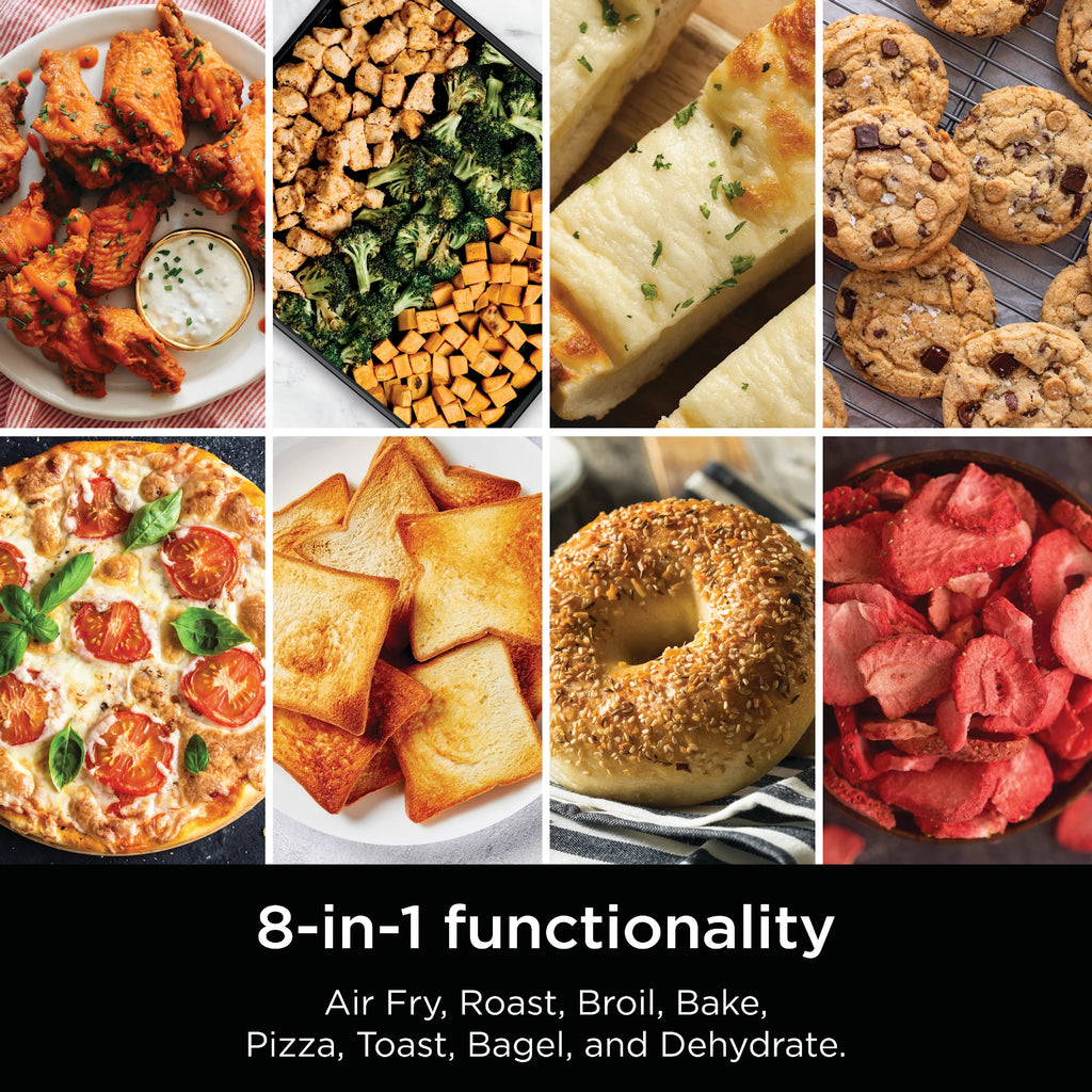 Ninja Flip Toaster Oven & Air Fryer, 8-in-1 Functionality, Flip Up & Away Capability for Storage Space, SP151