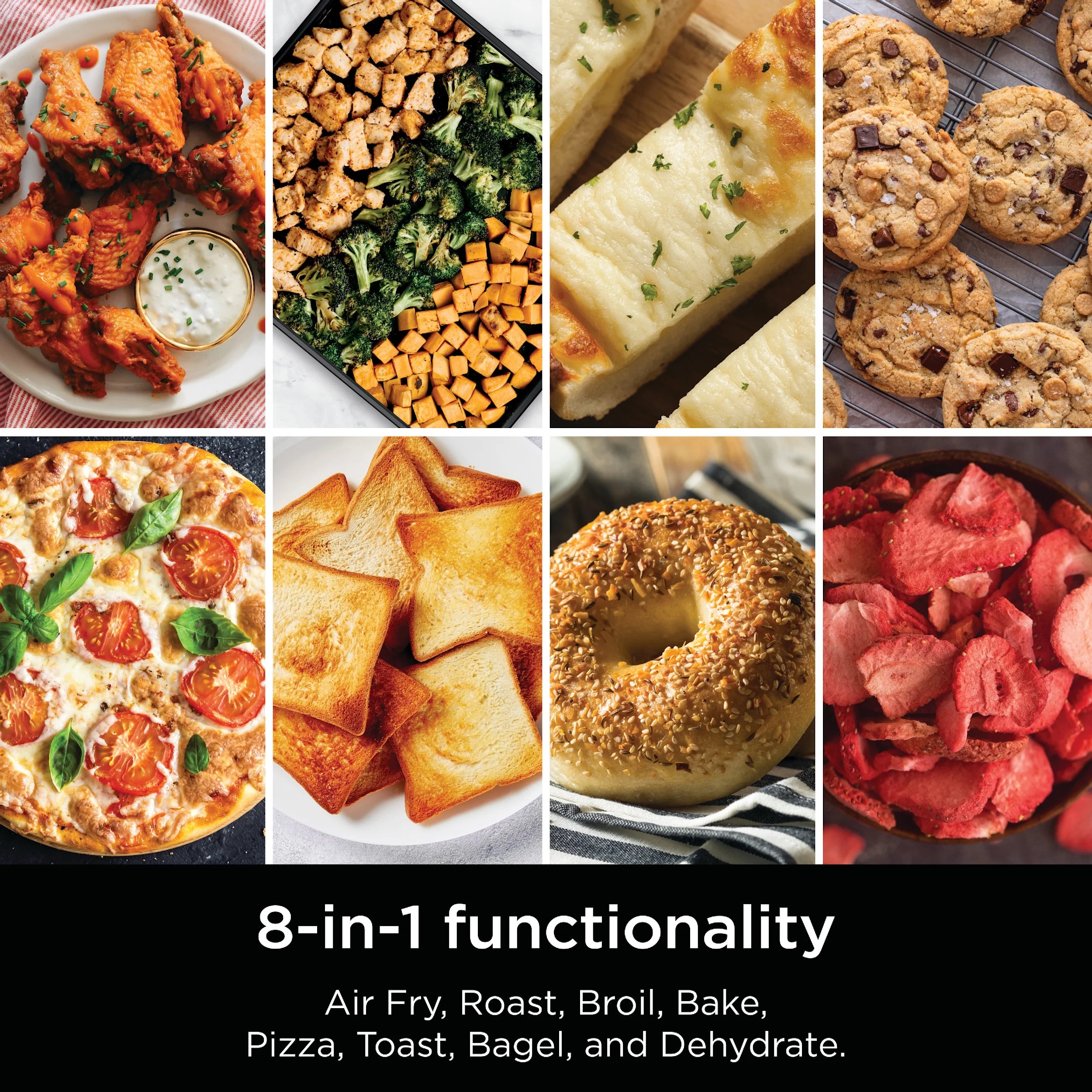 Ninja Flip Toaster Oven & Air Fryer, 8-in-1 Functionality, Flip Up & Away Capability for Storage Space, SP151