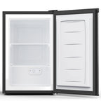 Auseo 3 Cu.ft Single Door Freezer, Compact Mini Freezer with Reversible Door for Kitchen, Apartment, Basement, Dorm, Black