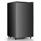 TINKLE WELL 3.2 Cu Ft Mini Fridge with Freezer, Compact Single Door Refrigerator, Energy Efficient, Low Noise, Adjustable Thermostat for Bedroom, Dorm, Office, silver