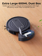 AIRZEEN Robot Aspirador 3000Pa, Robot Aspirador Inteligente con Alexa, para Alfombras, Suelos Duros y Hogar, Negro