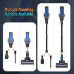 Cordless Vacuum Cleaner, 23kPa, Lightweight Stick Vacuum for Hard Floor, Carpet, Pet Hair, 55 Mins Runtime, Blue