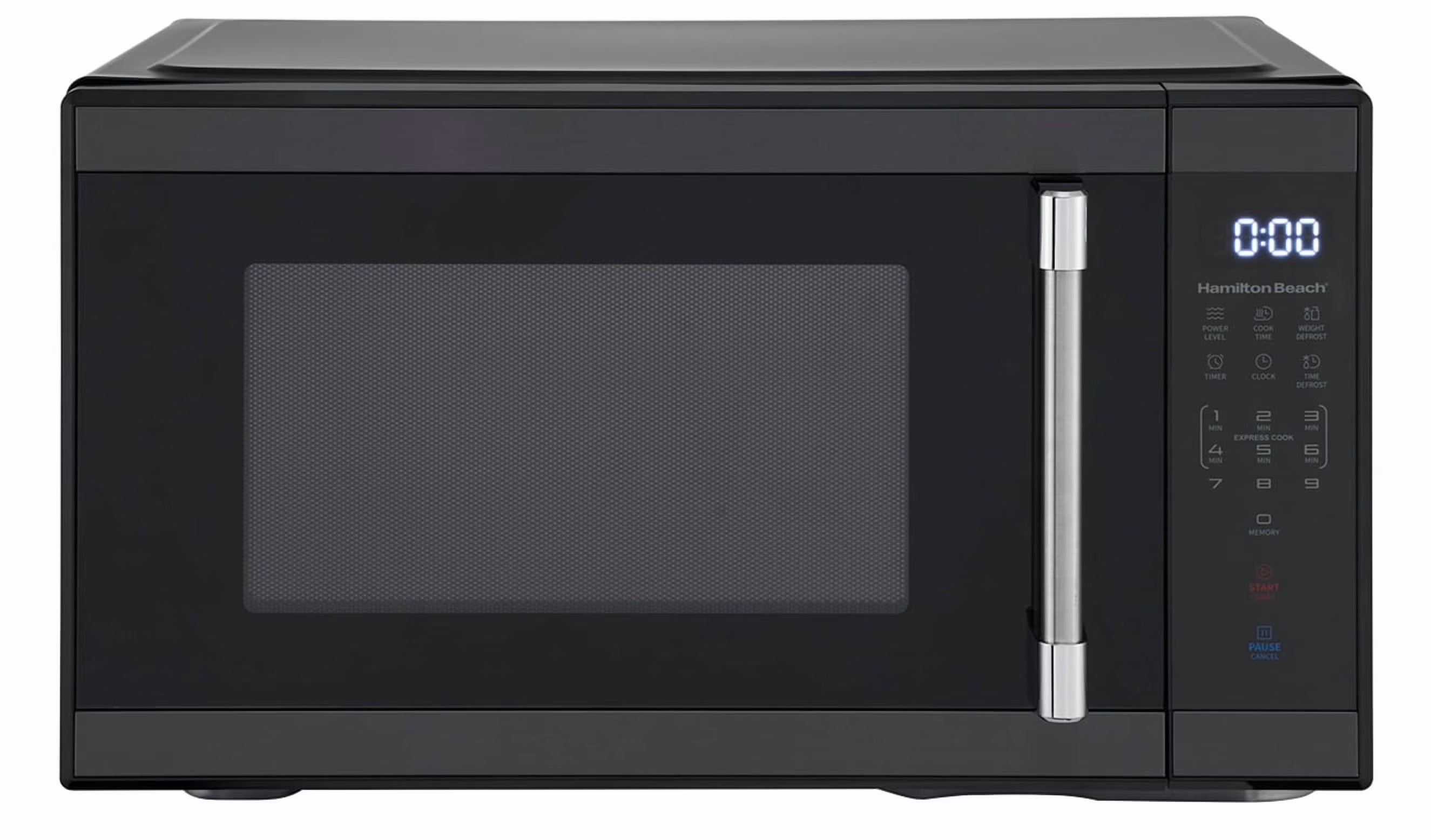 Hamilton Beach 1.1 Cu. Ft. Microwave Oven, Countertop, Black and Stainless Steel