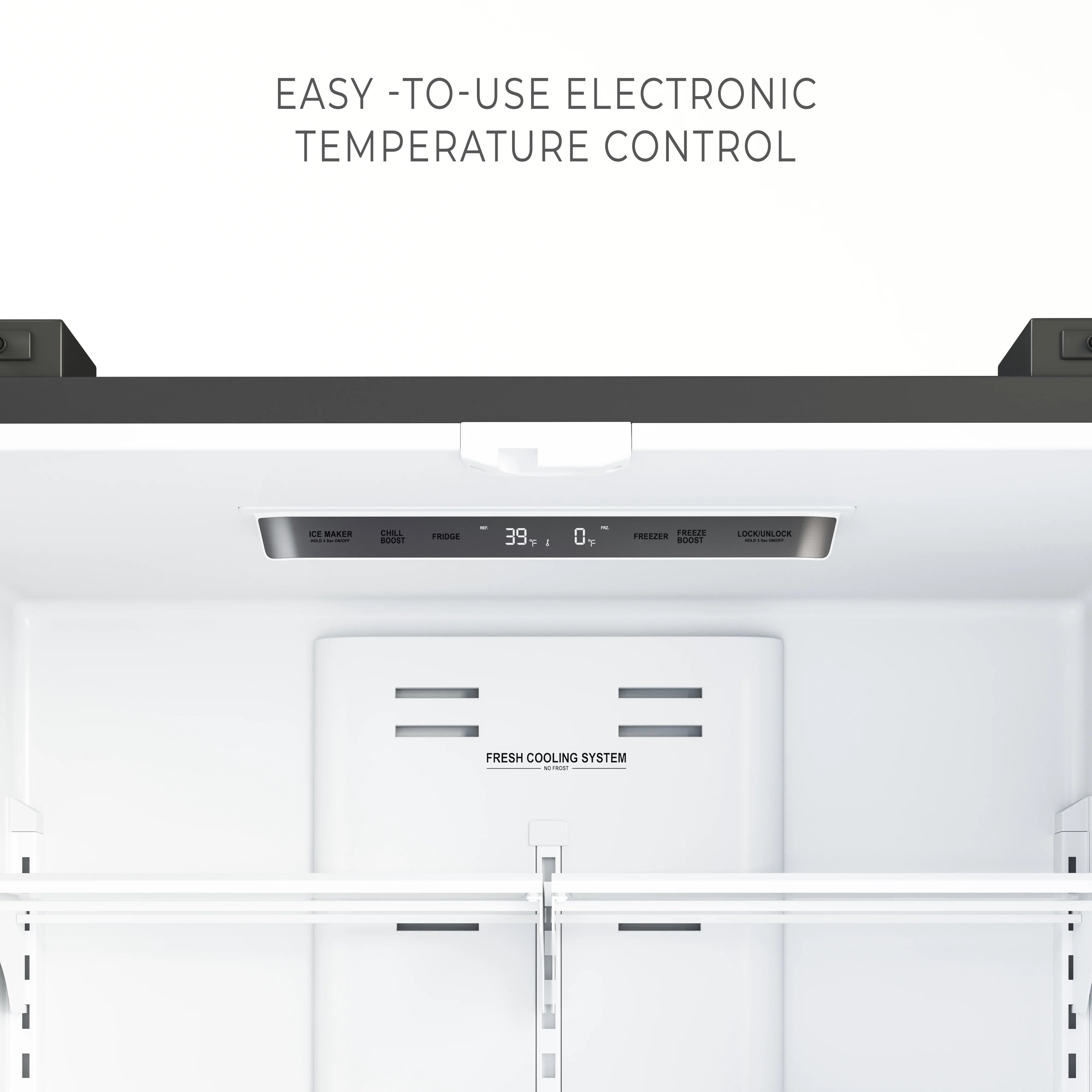 18.5 cu. ft. Stainless-Steel French Door Refrigerator in Silver, Auto Defrost, Energy Star, Digital Temperature Control