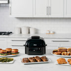 Ninja? Foodi? Smart 5-in-1 Indoor Grill with 4-Quart Air Fryer, Roast, Bake, Dehydrate, and Smart Cook System, LG451BK
