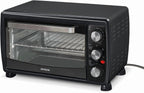 Aiwa Convection Toaster Oven, Countertop Oven with Bake, Toast, & Broil Functions, 1400W, Black