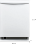Kenmore 02214622 Built-in 24-inch Stainless Steel Tub Dishwasher, White, 34"H x 24"W x 25"D