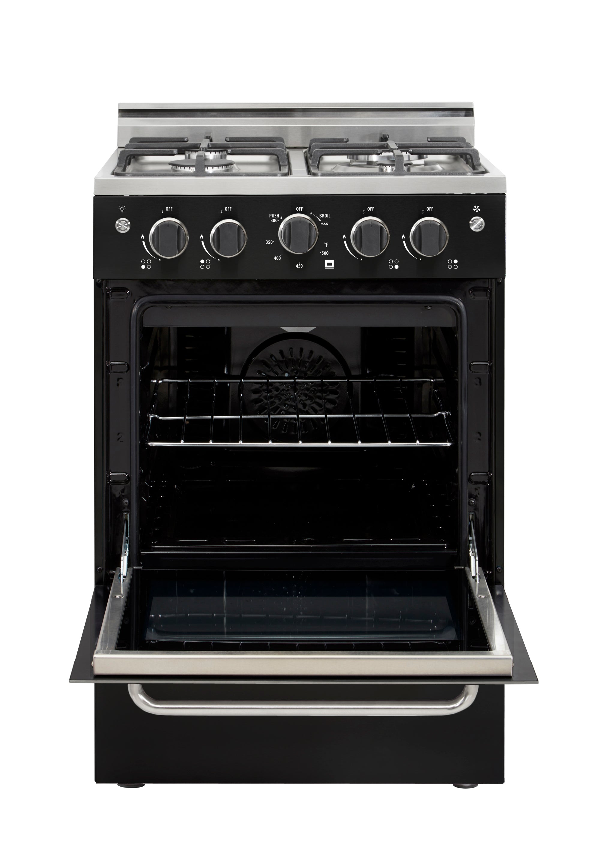 Unique Prestige 24�?2.3 cu ft Double Oven Gas Range in White