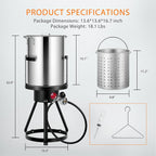 VIVOHOME 30 qt 54,000 BTU Aluminum Turkey Fryer