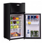 Costway 2 Doors 3.4 cu ft. Unit Compact Mini Refrigerator Freezer Cooler