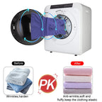 BAYUELSWU 3.5 Cu.Ft Portable Clothes Dryer, 1300W Clothes Dryer with Stainless Steel Tub, Front Load Tumble Laundry Dryer with LCD Touch Panel, 110V Portable Dryer for Laundry, Apartments, Dorms