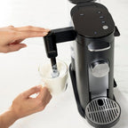 Specialty Single-Serve Iced Coffee Maker, K-Cup Pod Compatible with Foldaway Milk Frother - Black