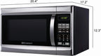 Emerson 1.3 Cu Ft 1000 Watt, Touch Control Microwave Oven, Stainless Steel/Black, MW1338SB