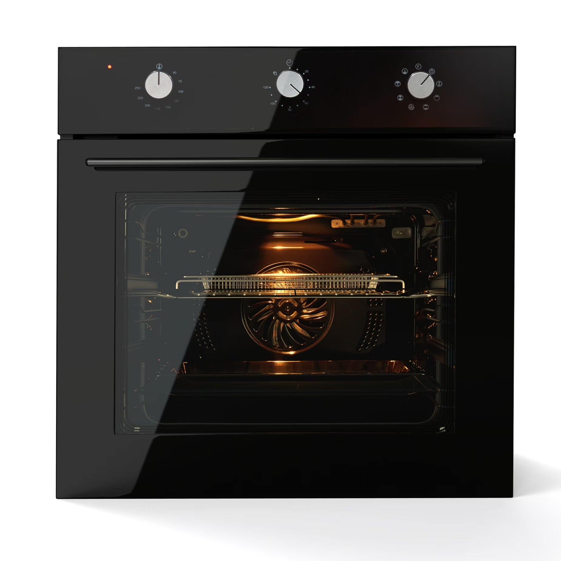 Aoile 24" Built-in Single Wall Convection Oven with 2.5 Cu.Ft. Capacity, 3000W Electric Oven with 7 Cooking Modes, Mechanical Knobs Control