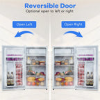 Adoolla 4.3 Cu.Ft. Single Door Mini Refrigerator with Top Freezer and 7 Adjustable Temperature Settings