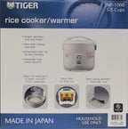 Tiger 5.5 Cup Floral White Rice Cooker & Warmer