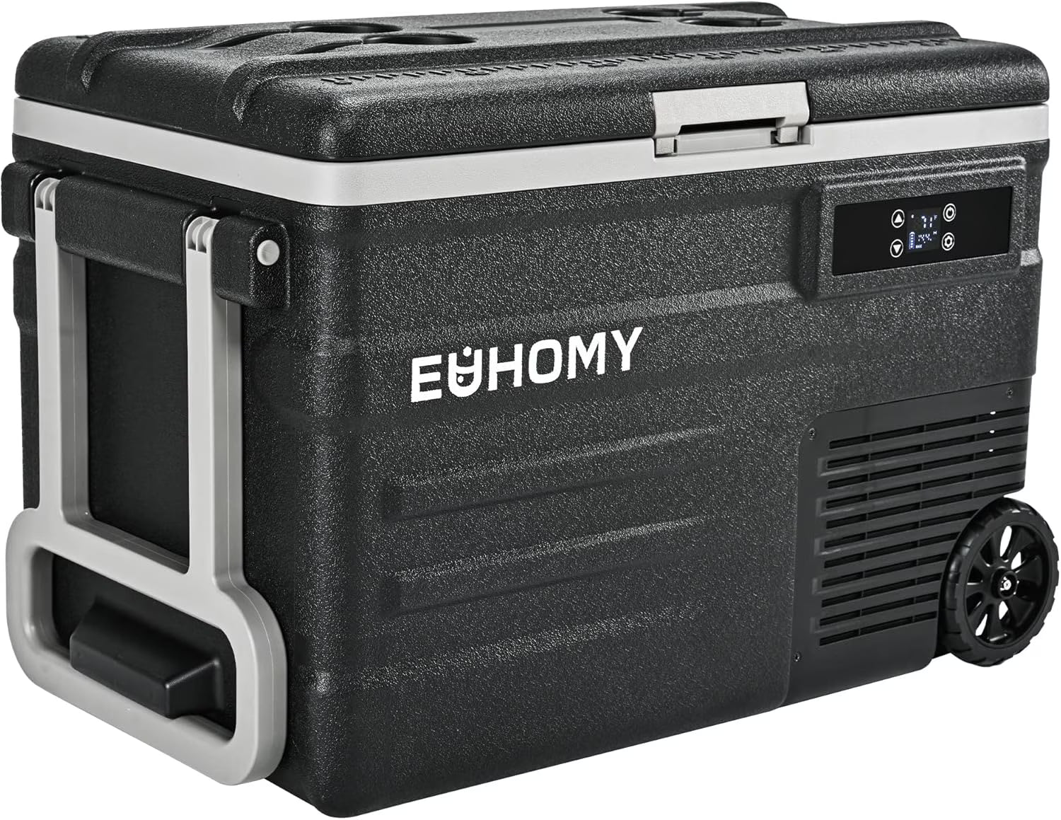 EUHOMY 12 Volt Refrigerator, 79 QT 12V Fridge, Electric Cooler 12/24V DC 110-240V AC, Car Refrigerator 0℉~68℉, 12 Volt Cooler for Camping, Trip, Truck, Boating, Outdoor.