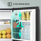 Hisense 1.6 Cu ft Single Door Mini Fridge, Black, Energy Star, 1 Year Warranty, WMS017M6XBE New