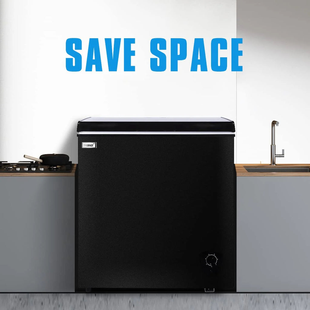 Chest Freezer 5.0 Cu. ft ,Deep Freezer with Energy Efficiency and Removable Storage Basket ,Perfect for Long-term Storage