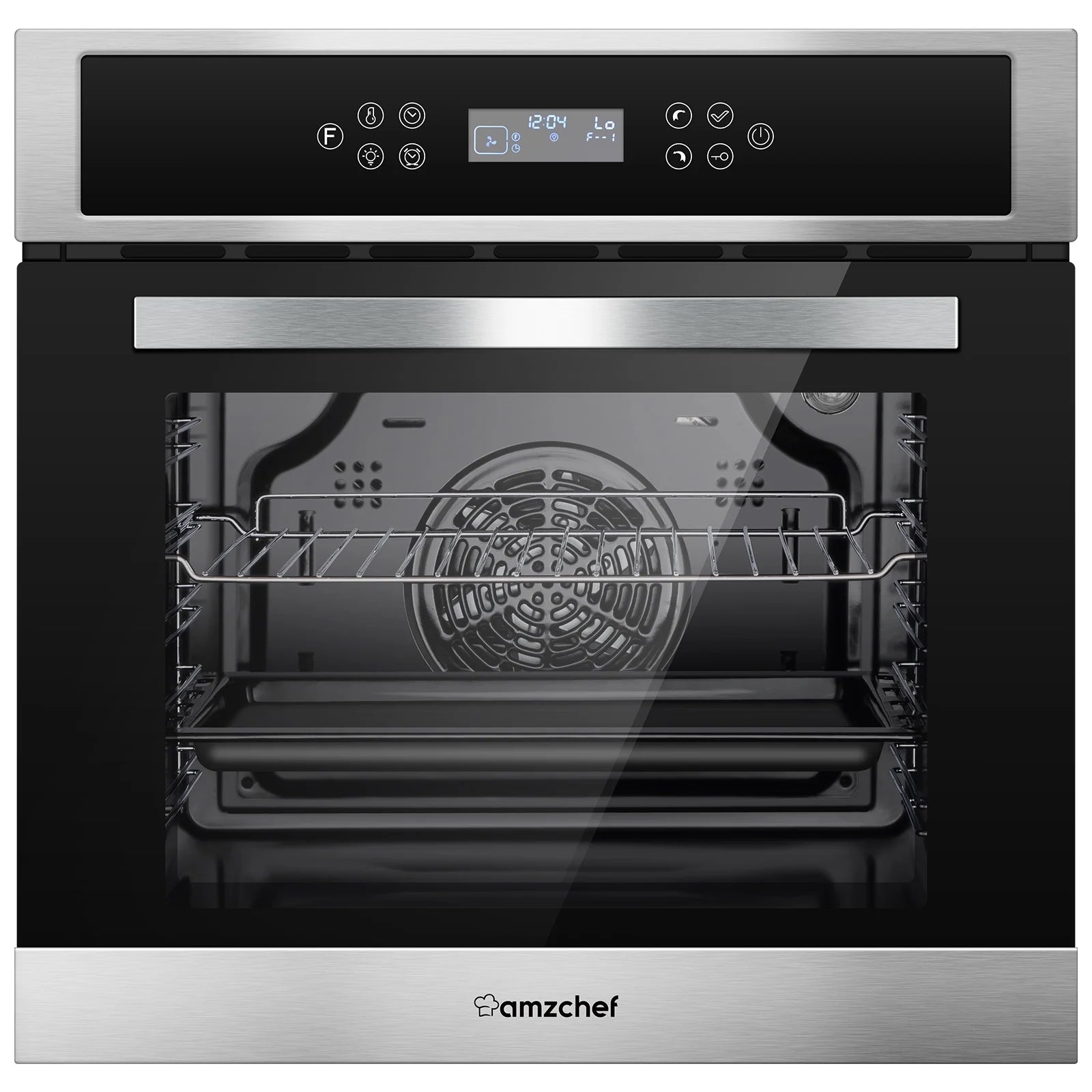 AMZCHEF Single Wall Oven 24" Built-in Electric Ovens