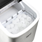 Igloo Handled Automatic Ice Machine Self Cleaning Countertop Ice Maker with Scoop, Aqua