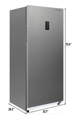 Hamilton Beach, 20 Cu. Ft. Upright Convertible Refrigerator/Freezer, Frost Free, Stainless Steel, HBFRF2099