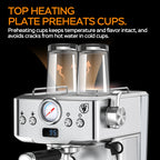 20 Bar Espresso Machine with Milk Frother, Single & Double Shot, ESE Pod Compatible, Removable Water Tank for Cappuccino, Latte, & Machiato for Home Barista