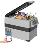 Simzlife 12 Volt Car Refrigerator, 37QT(35L) RV Refrigerator, Freezer Fridge Cooler DC & AC, for Home, Travel, Camping, Fishing, RV and Outdoor, Gray