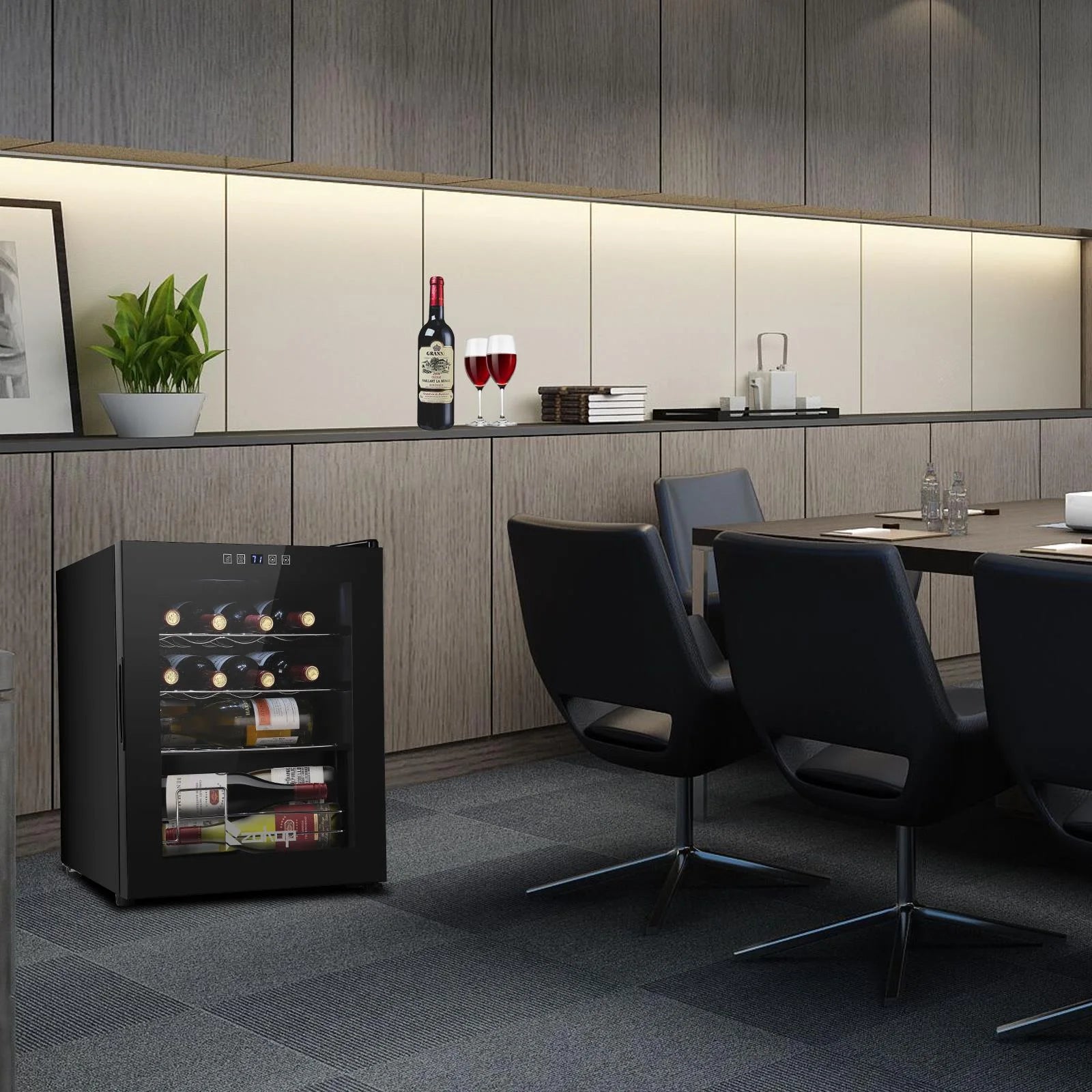 Ktaxon 18 Bottle Compressor Wine Cooler Freestanding Wine Fridge, Fast Cooling, Low Noise