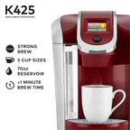 Keurig K425 Single Serve K-Cup Pod Vintage Red Coffee Maker
