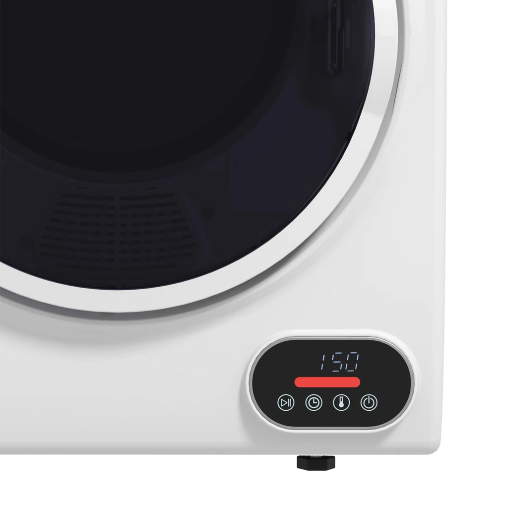 Portable Clothes Dryer 1.5 Cu.Ft Compact Electric Dryer for Apartments Dorms and Rvs 3 In 1 Freestanding Wall Mount Stackable Design 850W Front Load With Stainless Steel Drum White