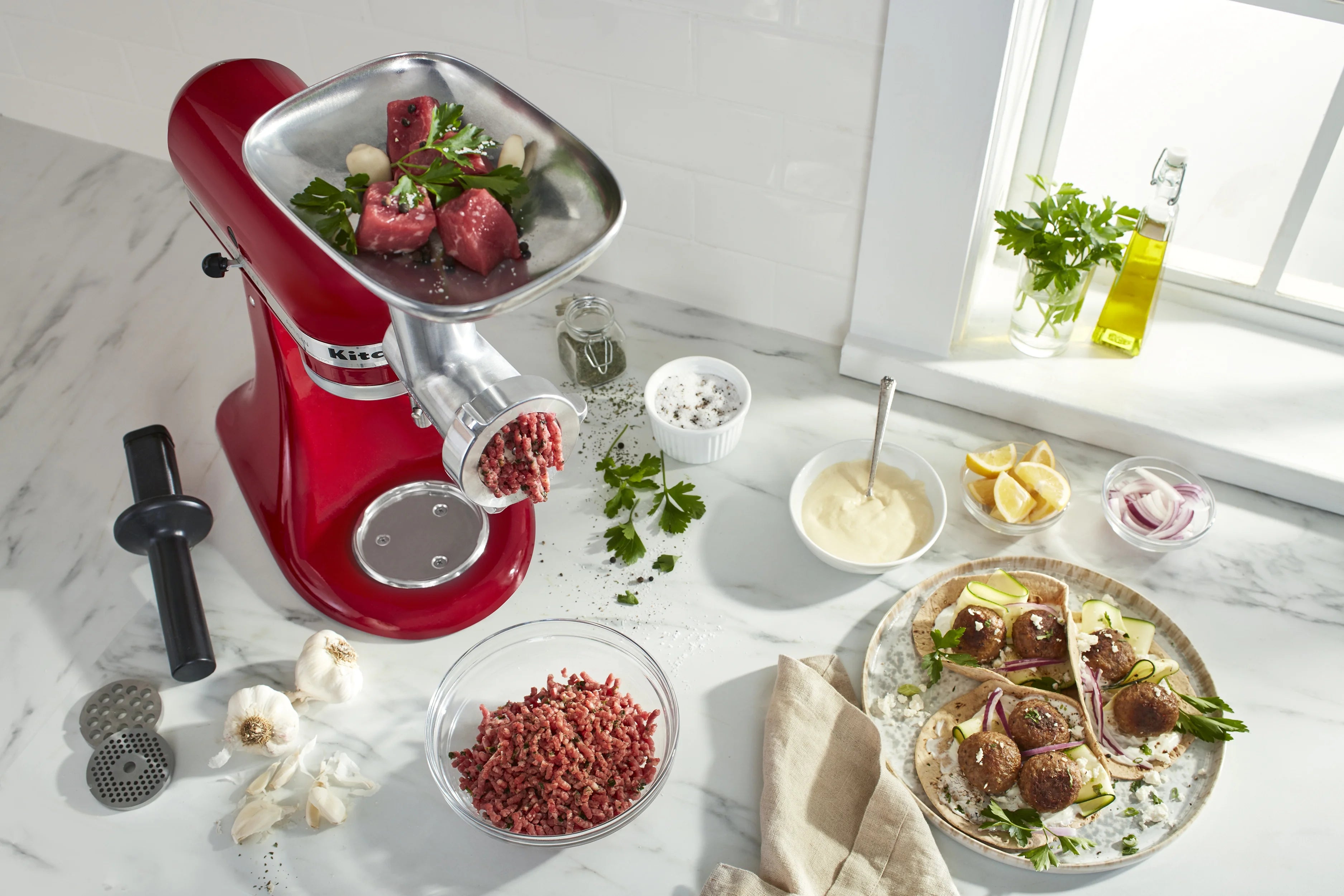 KitchenAid Metal Food Grinder Attachment, KSMMGA