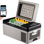 KFFKFF car refrigerator 22qt, 12 volt single zone portable refrigerator, 12/24 volt dc and 110-240 volt ac compressor cooler, refrigeration range -4�H refrigeration range, suitable for cars, trucks