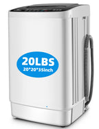 Veeboto 20lbs Fully Automatic Washing Machine, Washer Machine with 10 Wash Programs/8 Water Levels, Portable Washing Machine with LED Display & 1 Adjustable feet, White
