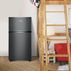 WANAI 2 Door Mini Fridge 3.5Cu.ft with Freezer,Apartment Size Refrigerator,Dark Grey,New
