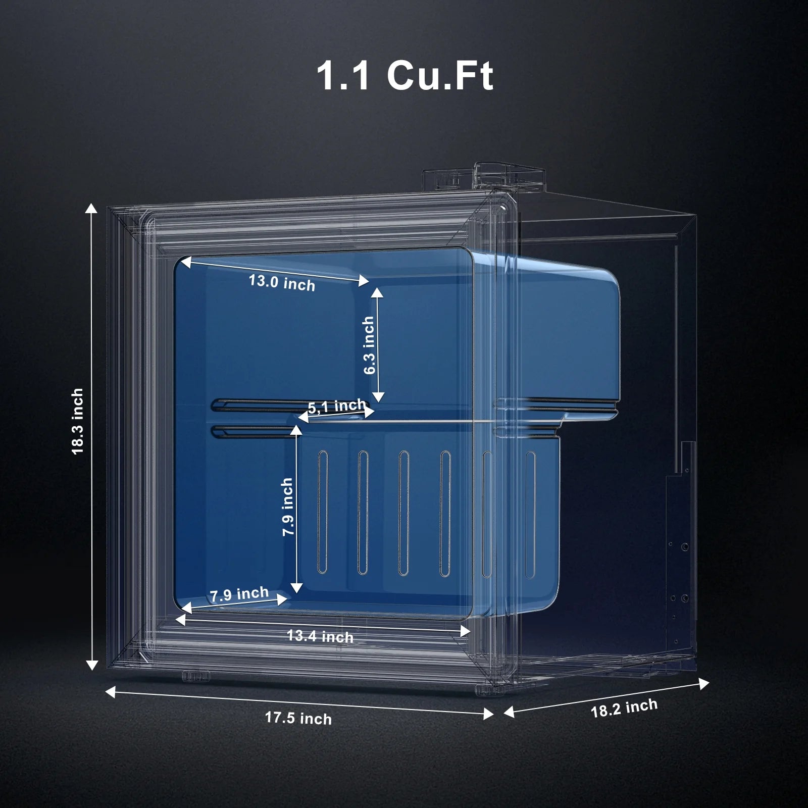 ADT 1.1 cu ft Upright Display  Freezer with Glass Door for home use and POS