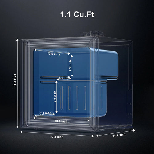 ADT 1.1 cu ft Upright Display  Freezer with Glass Door for home use and POS