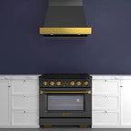 36 in. 5.2 cu. ft. Dual Fuel Range for Propane Gas in Titanium Stainless.