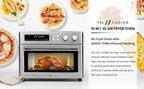 VAL CUCINA 10-IN-1 AIR FRYER TOASTER OVEN -  BRUSHED STAINLESS STEEL