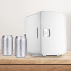 6 Liters Mini Skincare Fridge Portable Refrigerator White US 110V Compact for Makeup, Beverage, Travel Sturdy Multipurpose